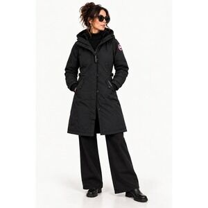 Canada Goose Kensington Parka 2506L Women's M Black Down Coyote Fur Coat